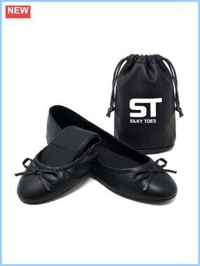 Foldable Ballet Flats Comfortable Travel Wedding Shoes Pull-On with Pouch